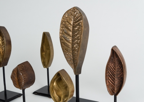 Selection of Bronze Leaf Sculptures